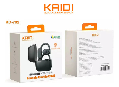 Fone De Ouvido Aberto Sem Fio Kaidi Kd-792 Ows Smart Touch