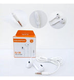 Fone De Ouvido Com Fio Hmaston Ej-39 P2 120cm Branco C/mic