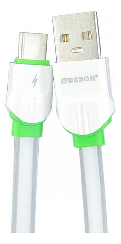 Cabo Usb Type-c Rapido Oberon 4.8a 1m Branco
