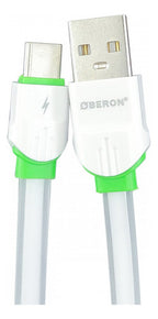 Cabo Usb Type-c Rapido Oberon 4.8a 1m Branco