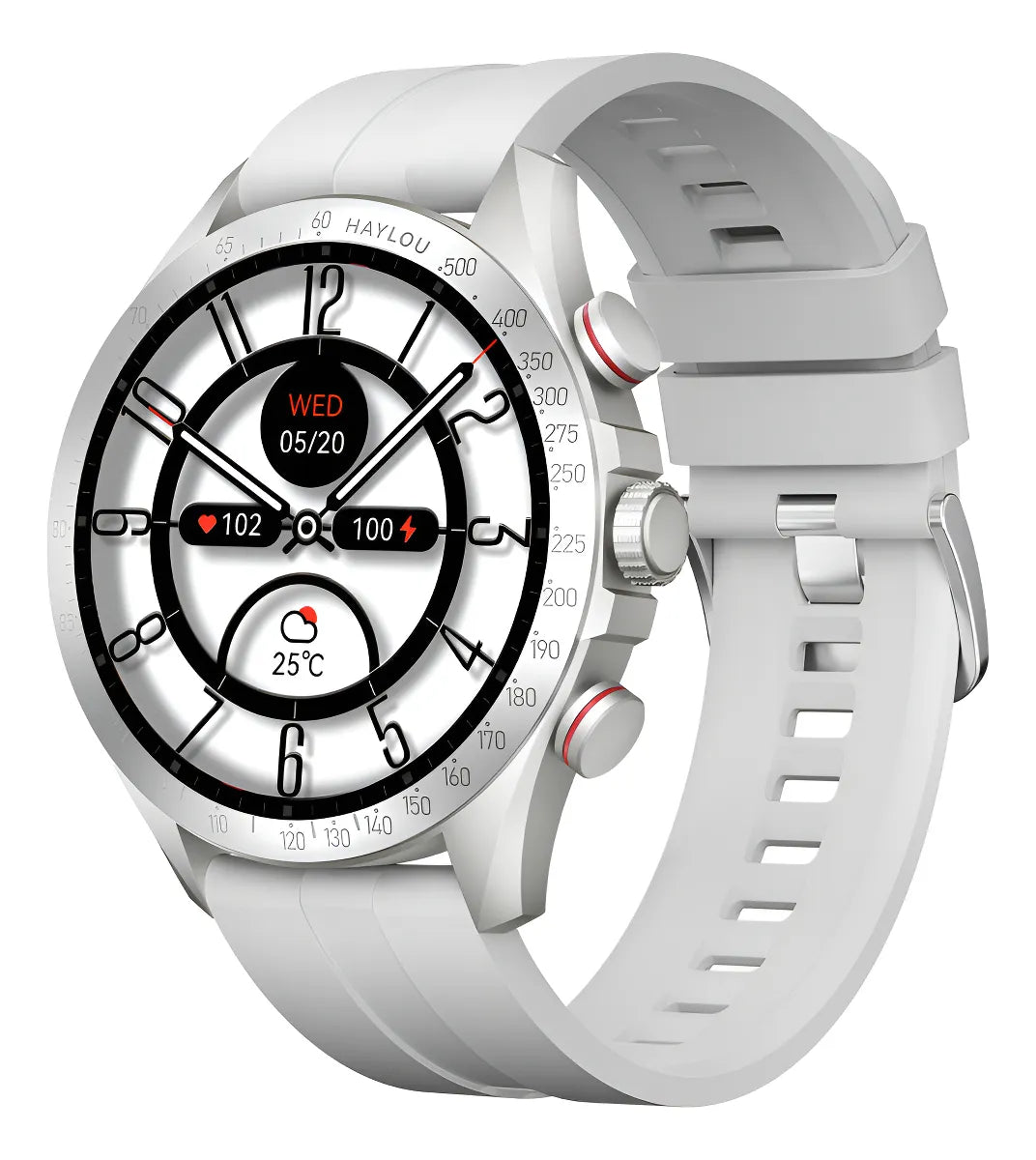 Relogio smart haylou solar pro prata